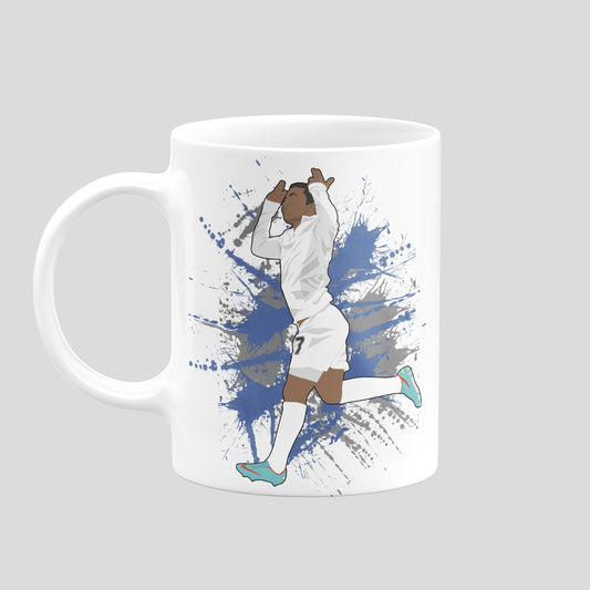 Aaron Lennon Tottenham football mug with original player illustration