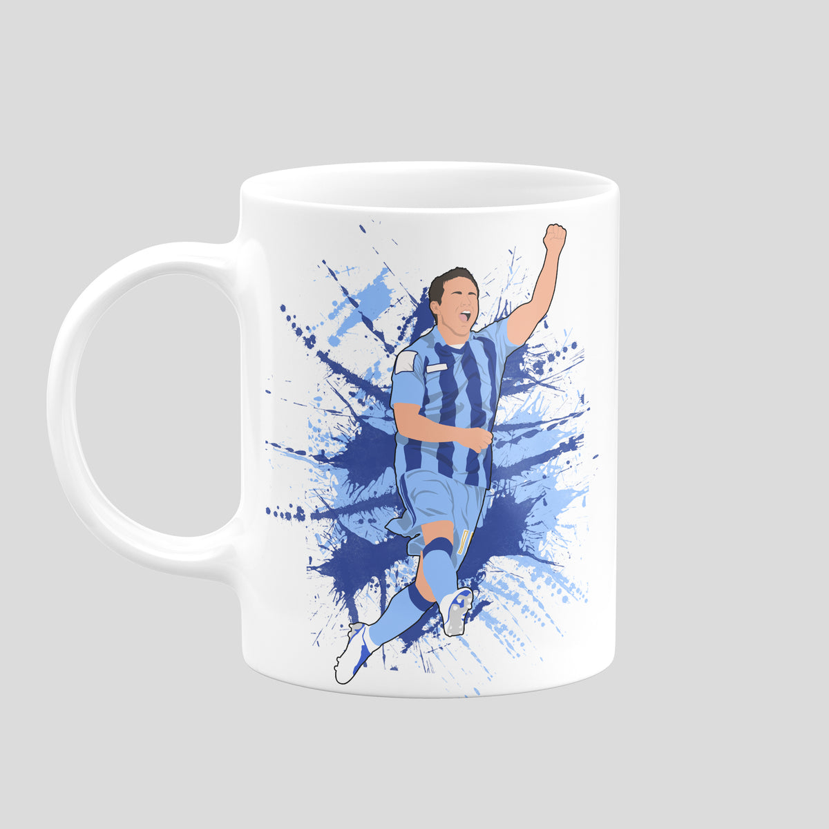 Alan Judge Notts County mug with original football illustration