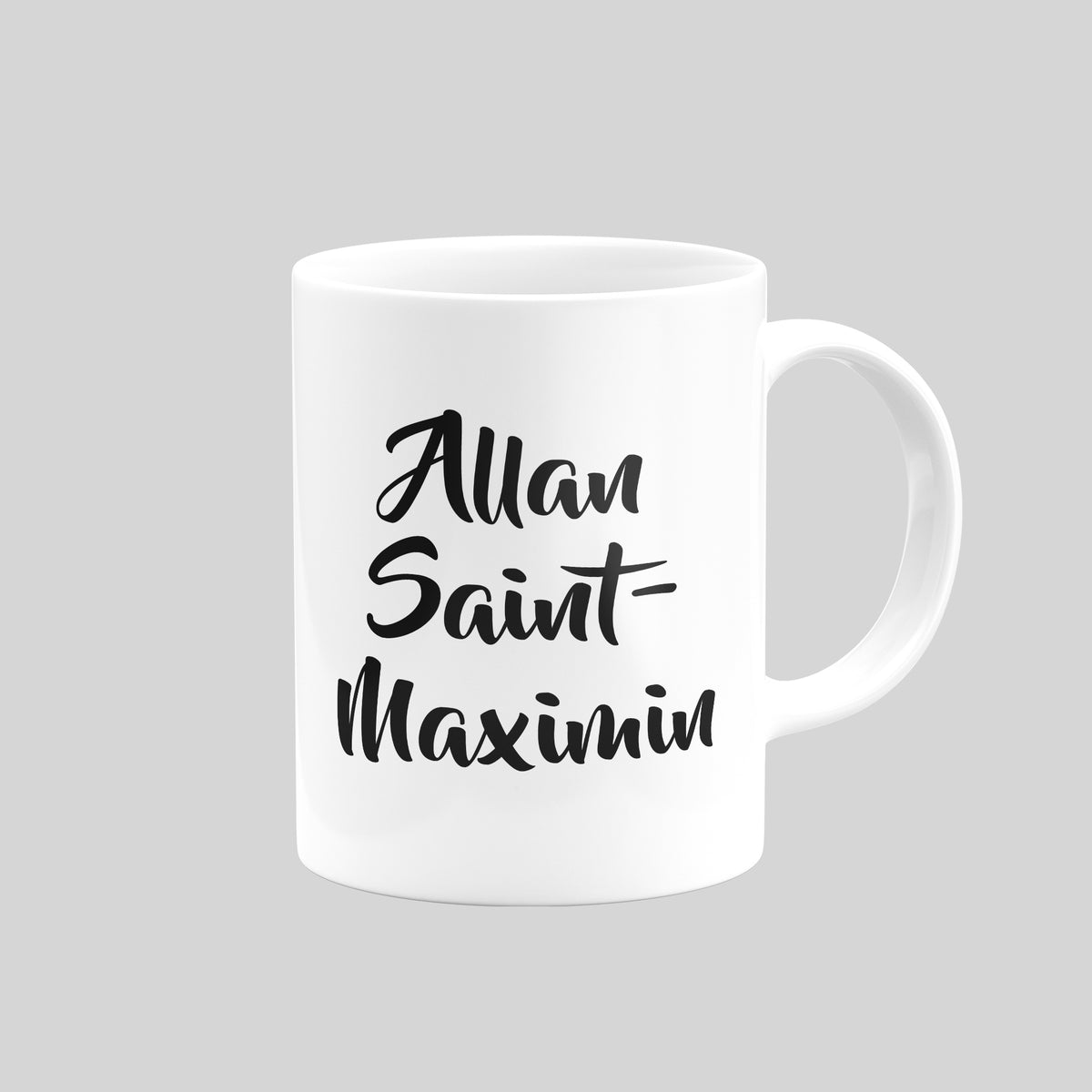 Reverse of Allan Saint-Maximin Newcastle United mug showing his name