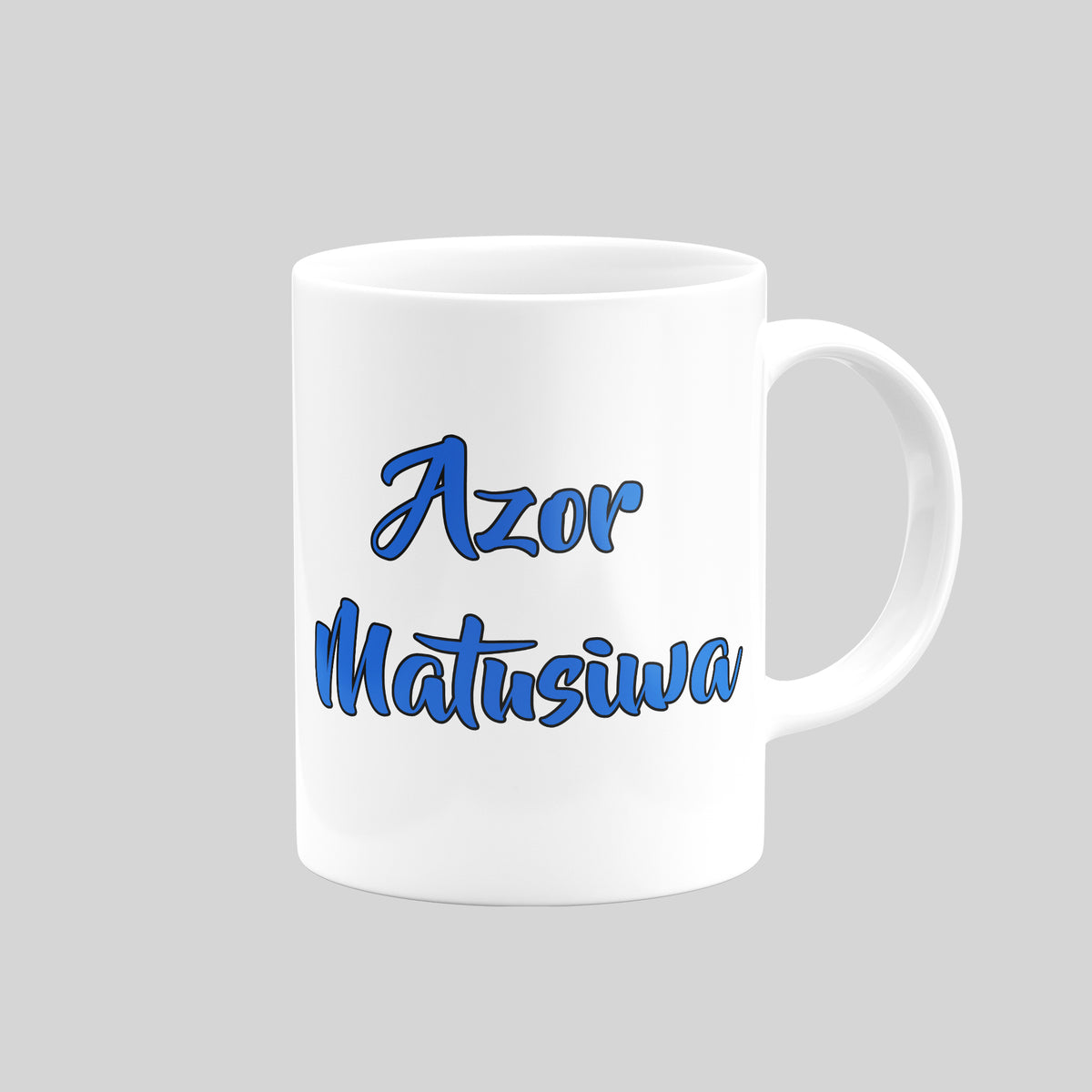 Reverse of Azor Matusiwa Ipswich Town mug showing his name