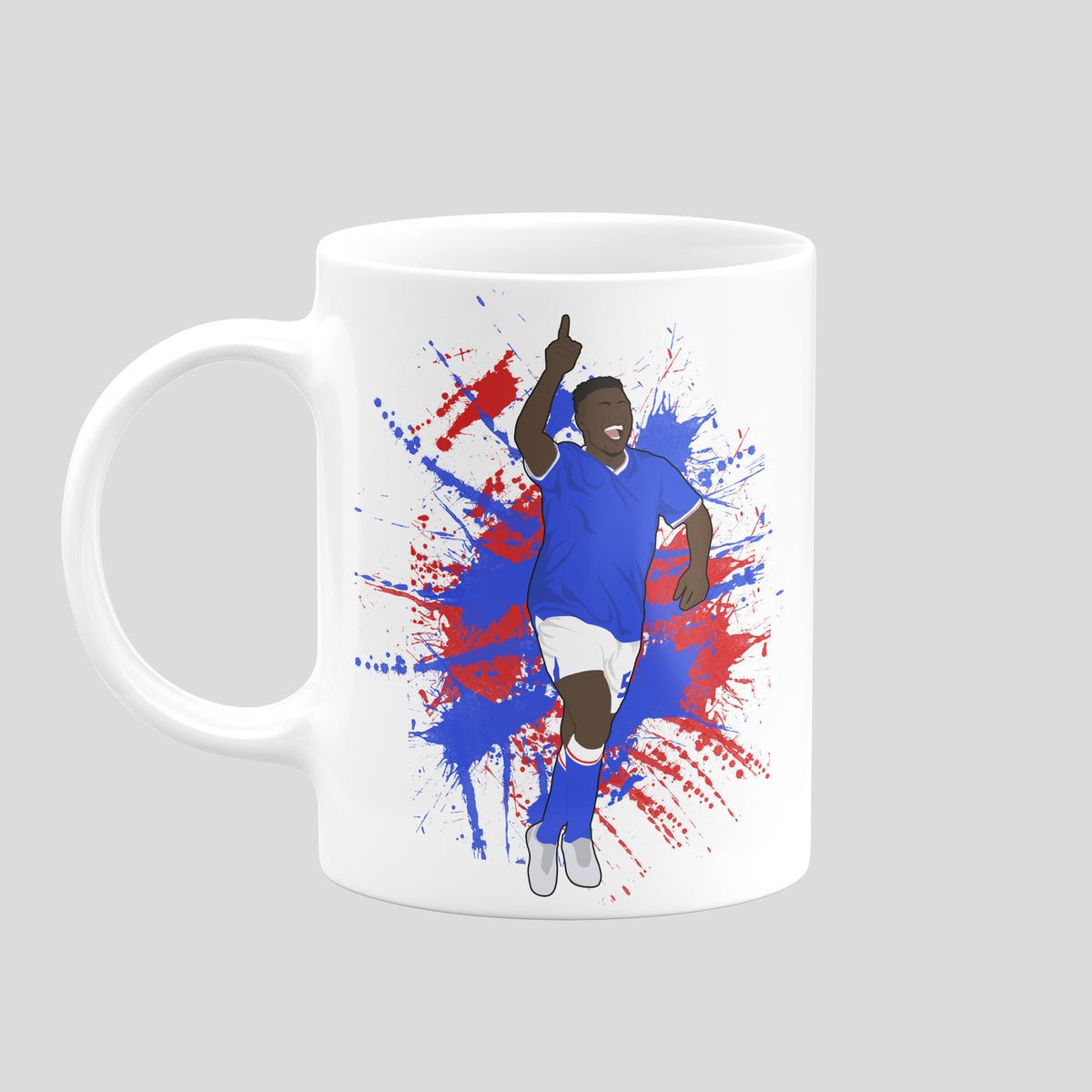 Azor Matusiwa Ipswich Town mug with original football illustration