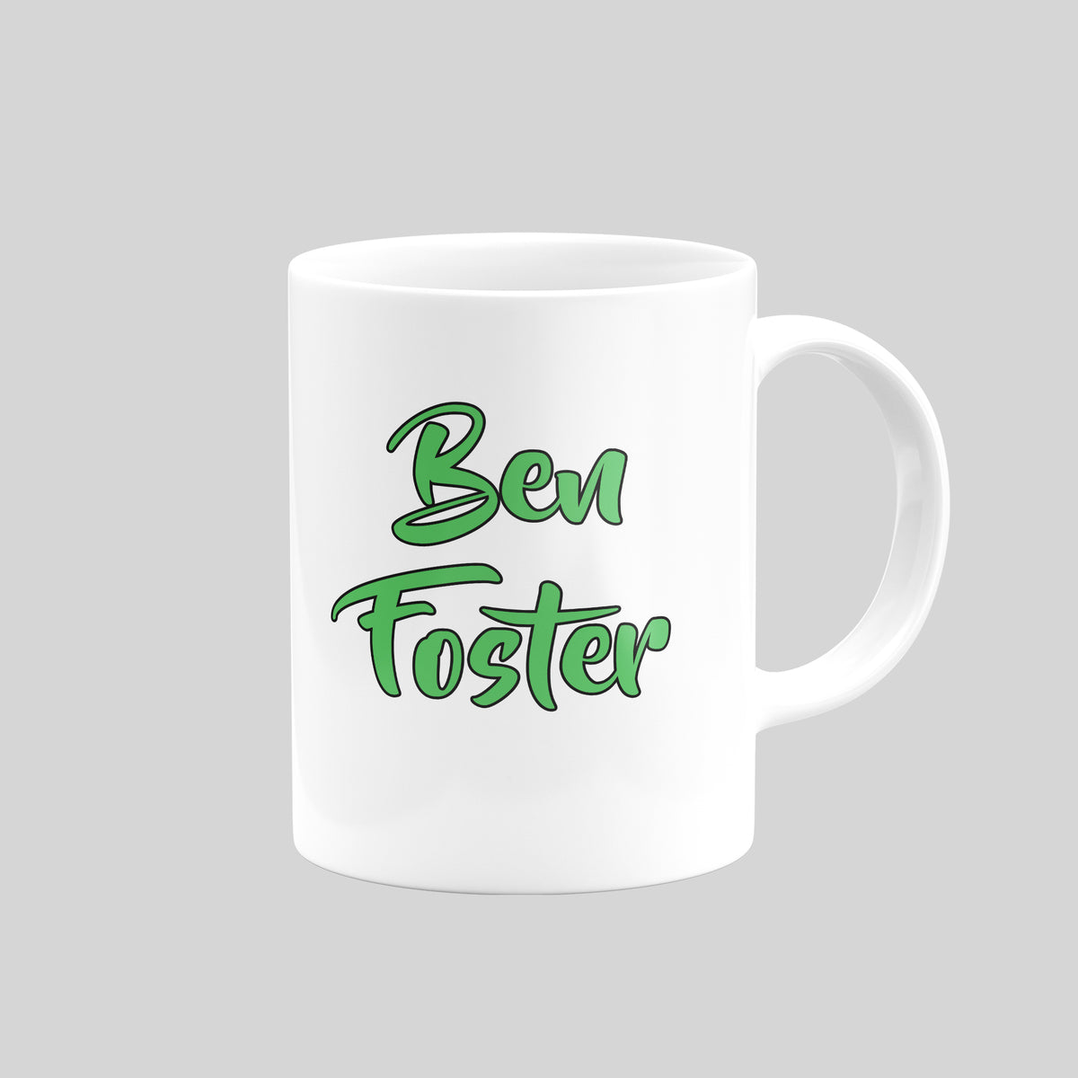 Reverse of Ben Foster West Brom mug showing his name
