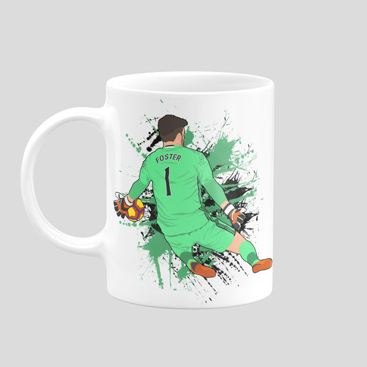 Ben Foster West Brom mug with original football illustration