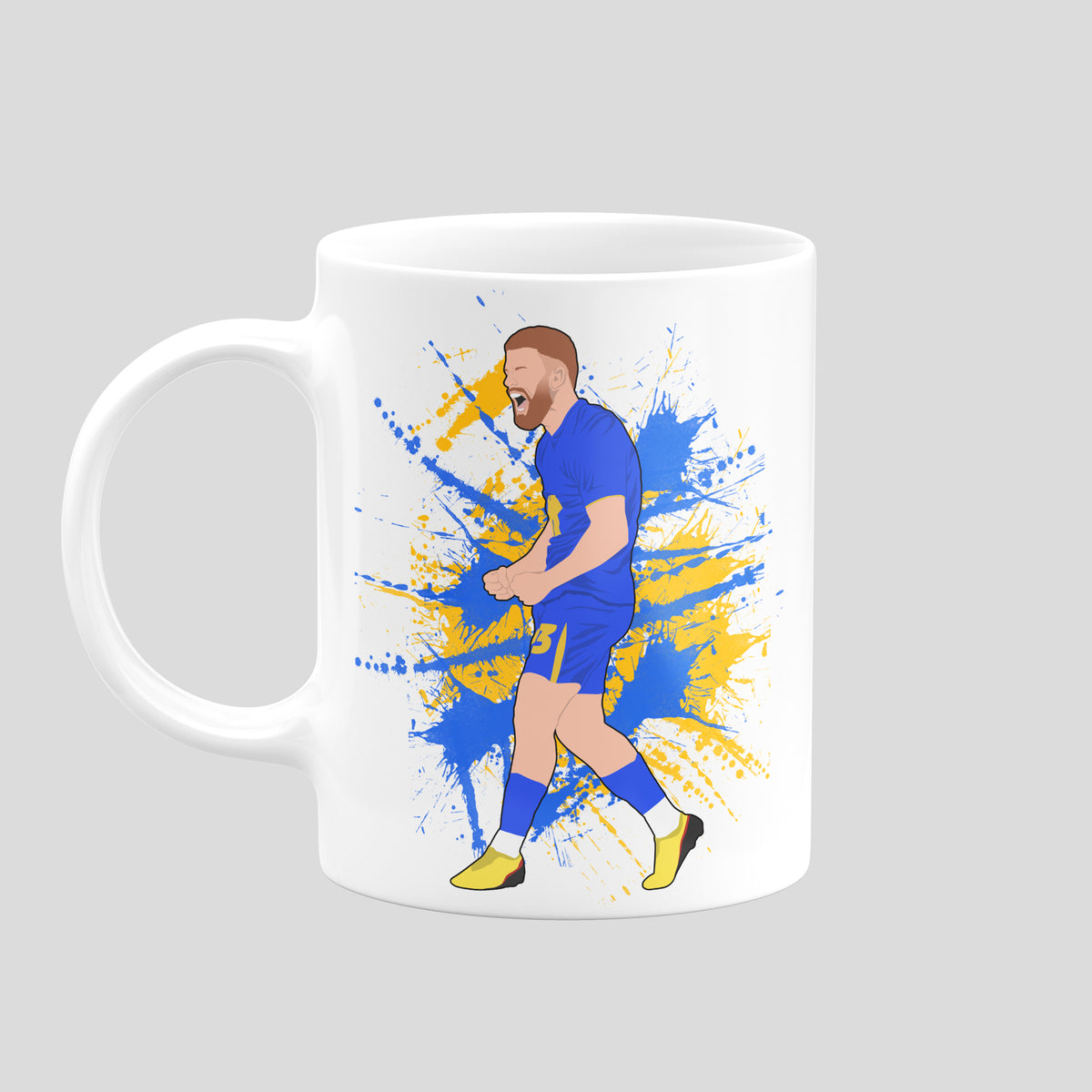 Carlos Vicente Birmingham City mug with original football illustration