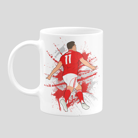 Chris Wood Nottingham Forest mug with original football illustration