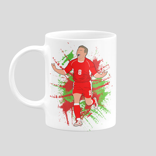 Craig Bellamy Wales mug – original football artwork