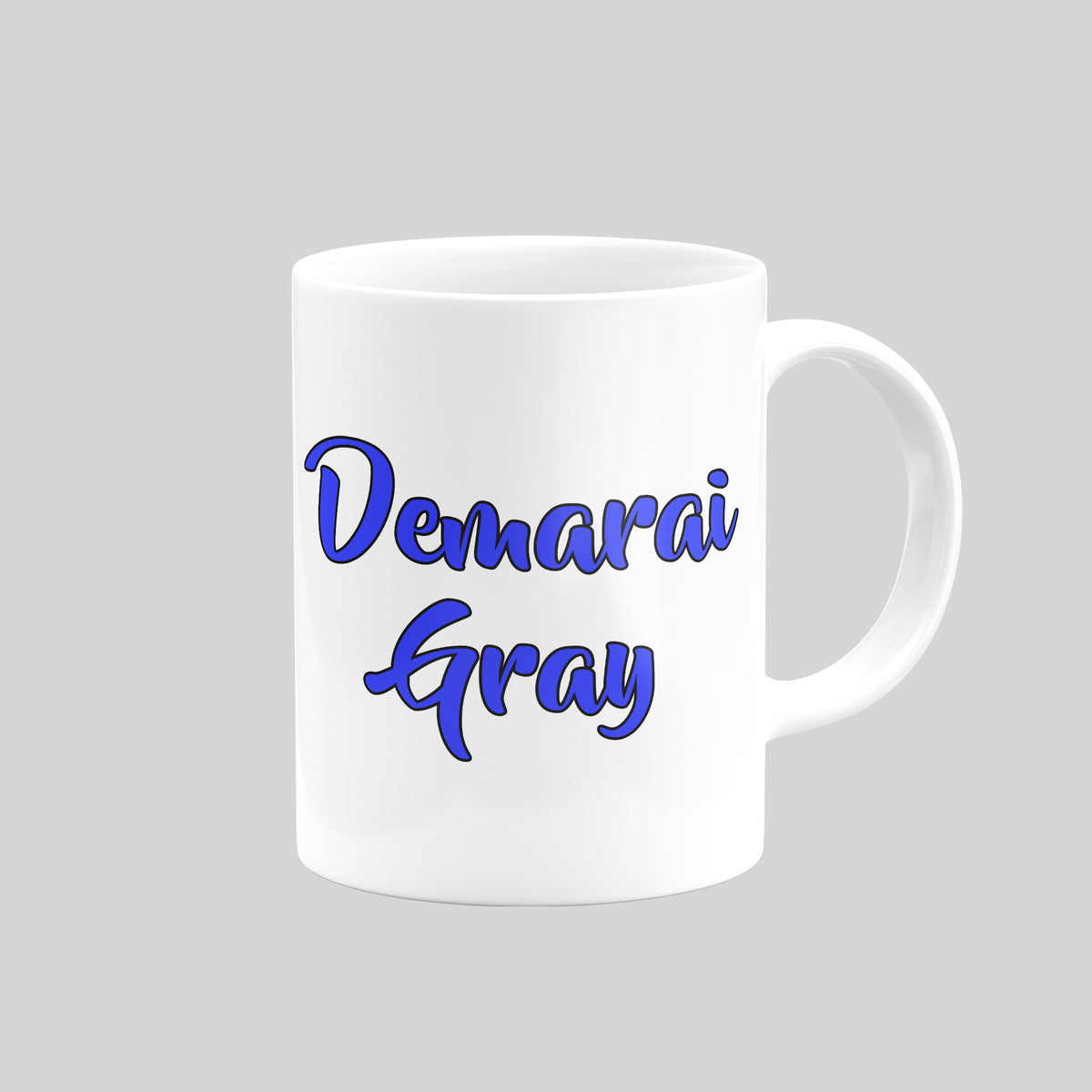 Reverse of Demarai Gray Birmingham City mug showing his name