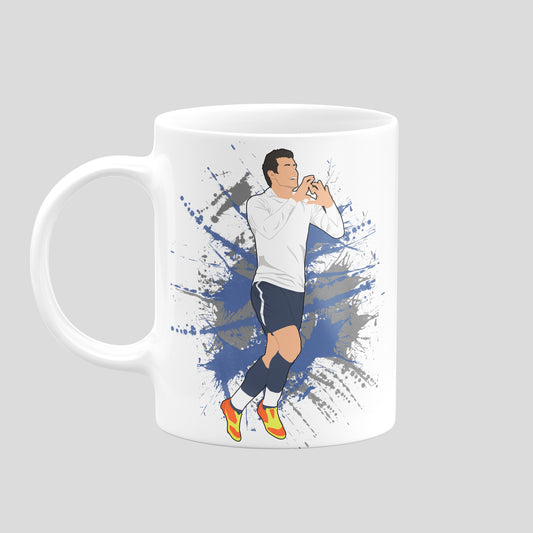 Gareth Bale Tottenham football mug with original player illustration