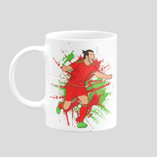 Gareth Bale Wales mug – original football artwork