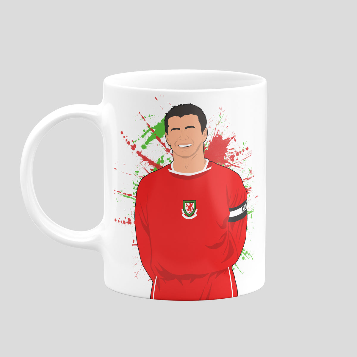 Gary Speed Wales mug – original football artwork