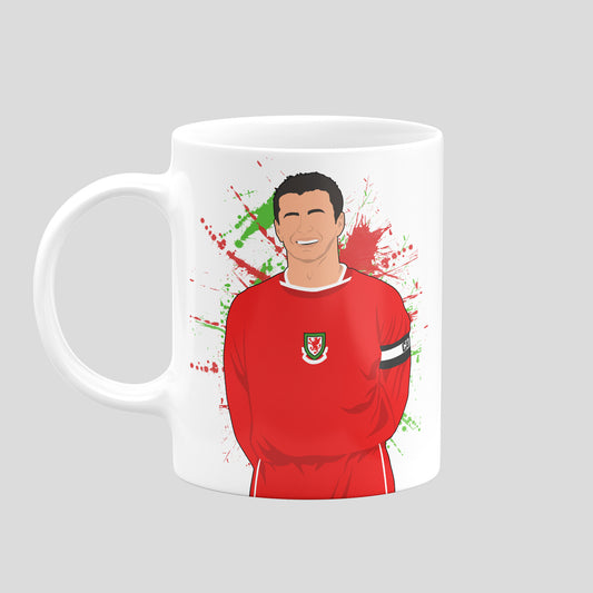 Gary Speed Wales mug – original football artwork