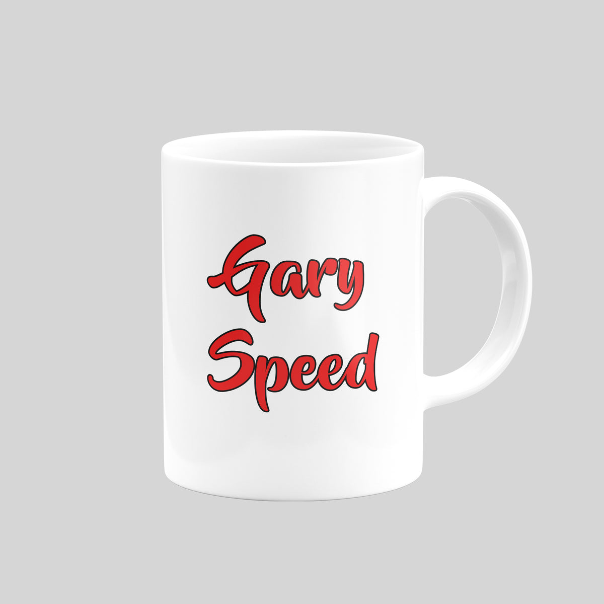 Gary Speed Wales mug – reverse name lettering