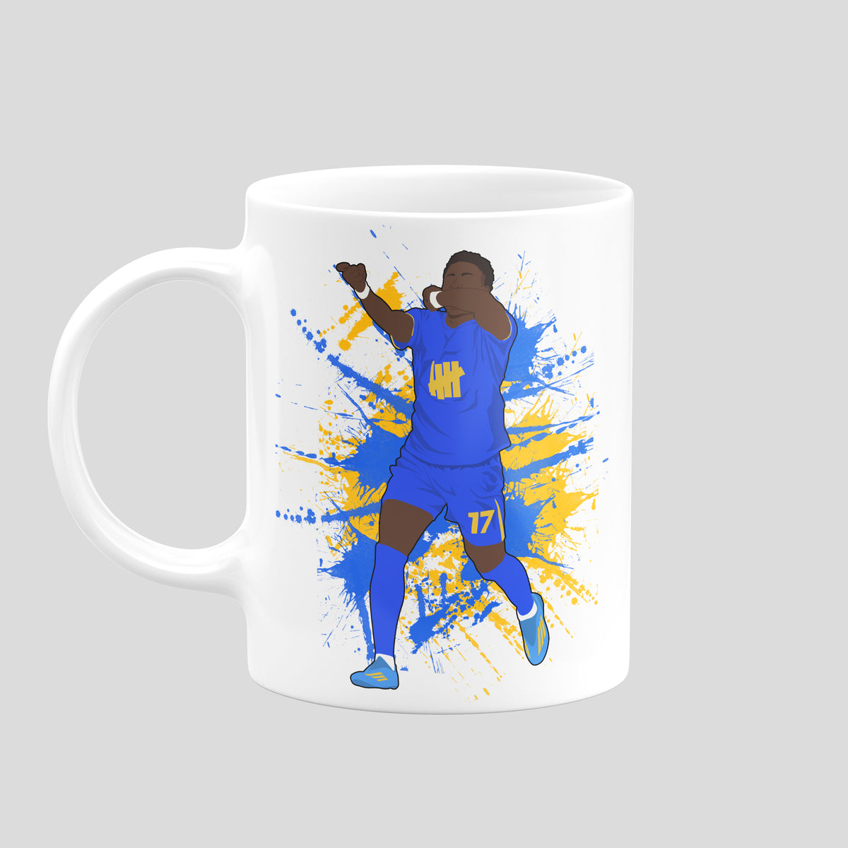 Ibrahim Osman Birmingham City mug with original football illustration