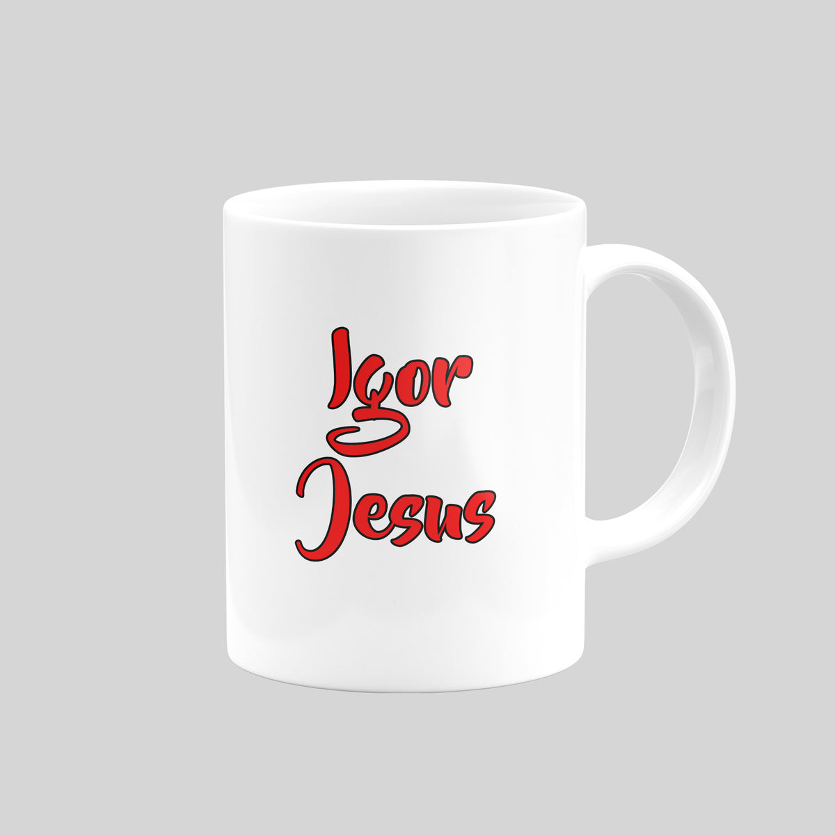 Reverse of Igor Jesus Nottingham Forest mug showing his name