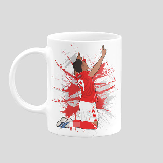 Igor Jesus Nottingham Forest mug with original football illustration