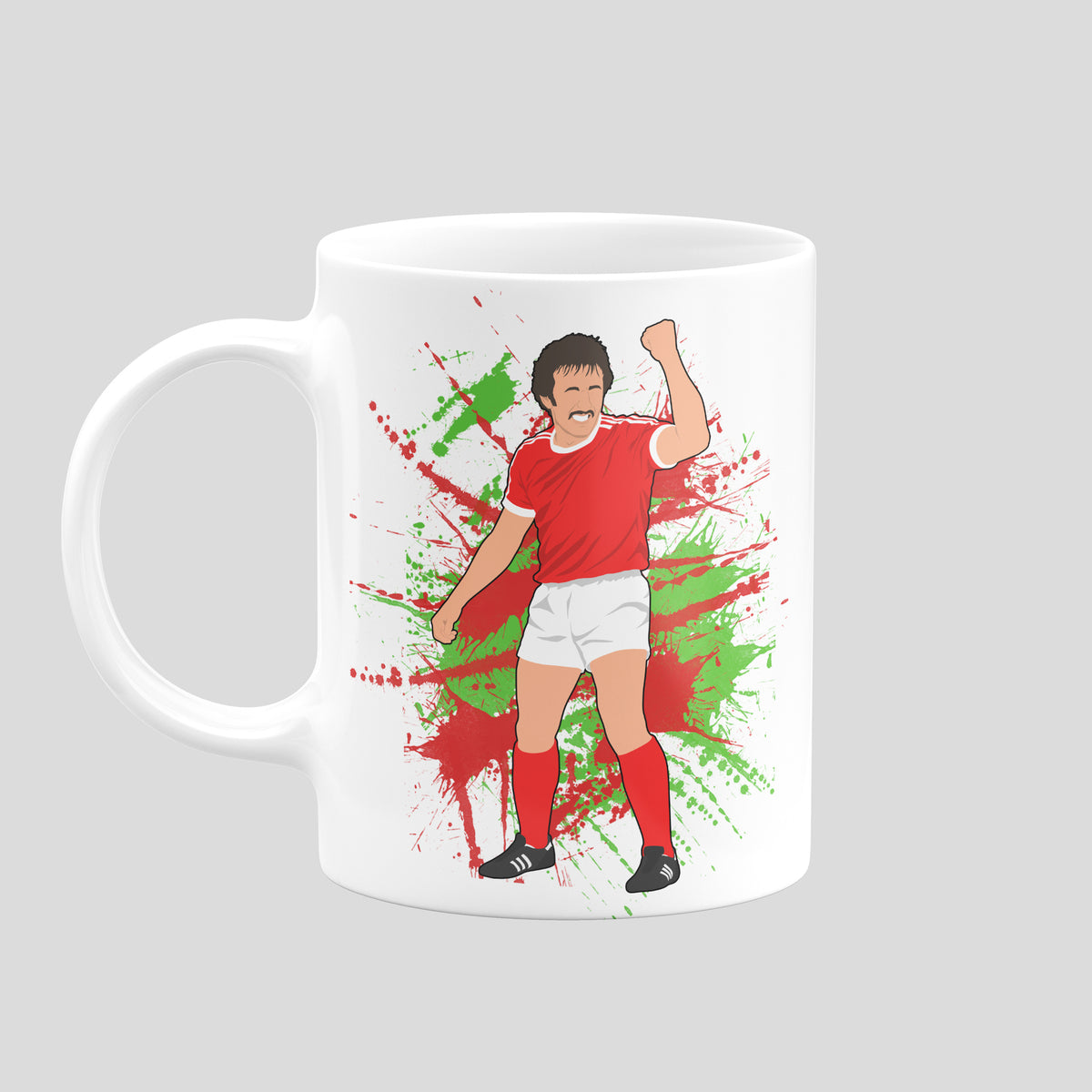 Joey Jones Wrexham mug – original football artwork