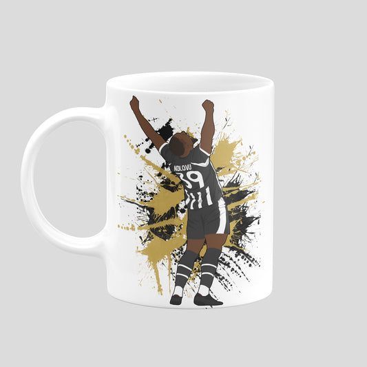 Lee Ndlovu Notts County mug with original football illustration