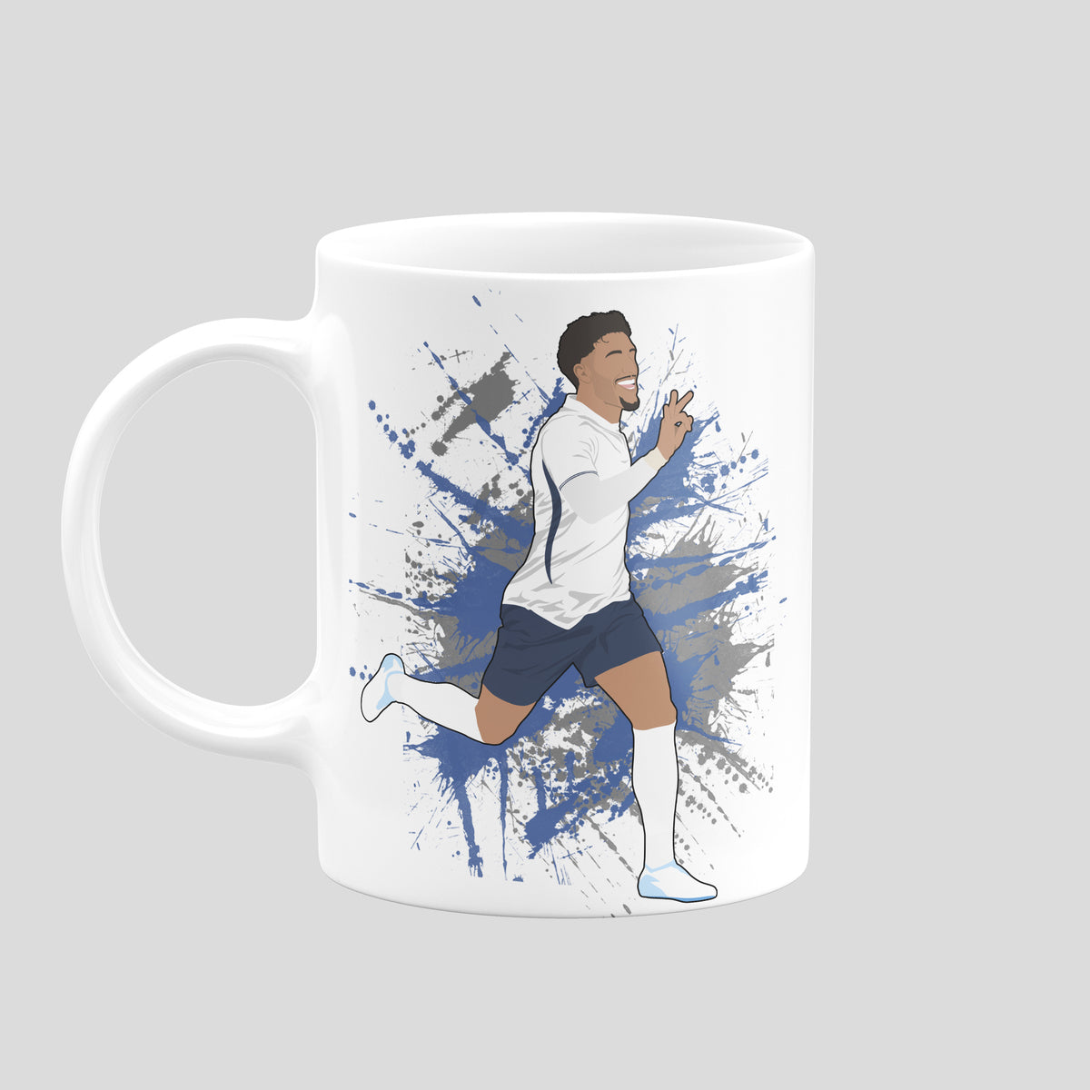 Omar Marmoush Tottenham football mug with original player illustration