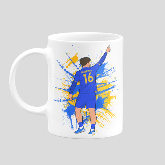 Patrick Roberts Birmingham City mug with original football illustration