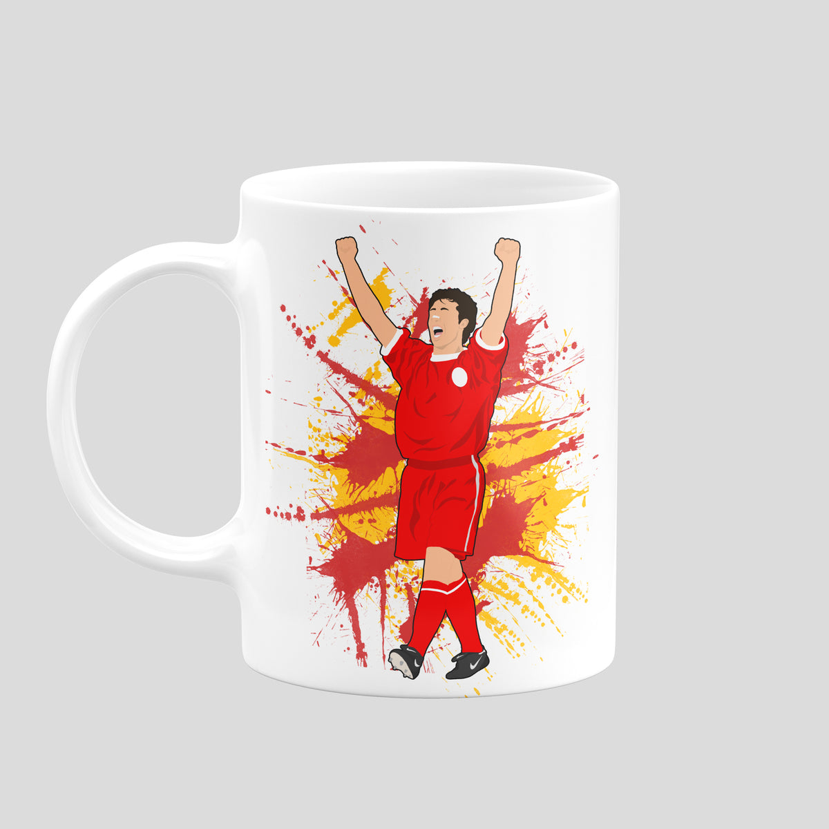 Robbie Fowler Liverpool mug – original football artwork