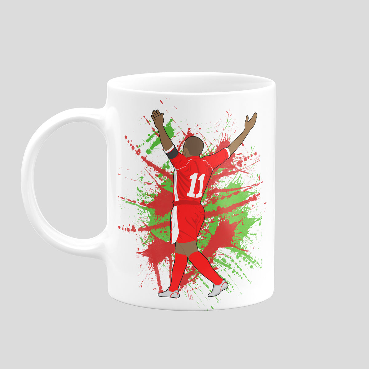 Robert Earnshaw Wales mug – original football artwork