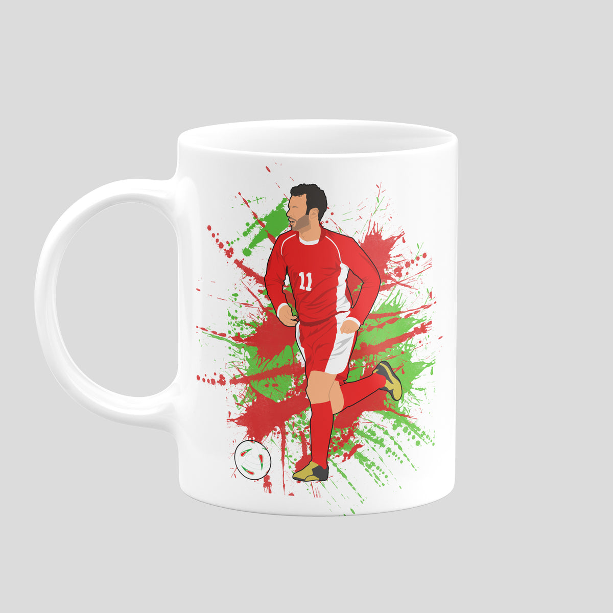 Ryan Giggs Wales mug – original football artwork