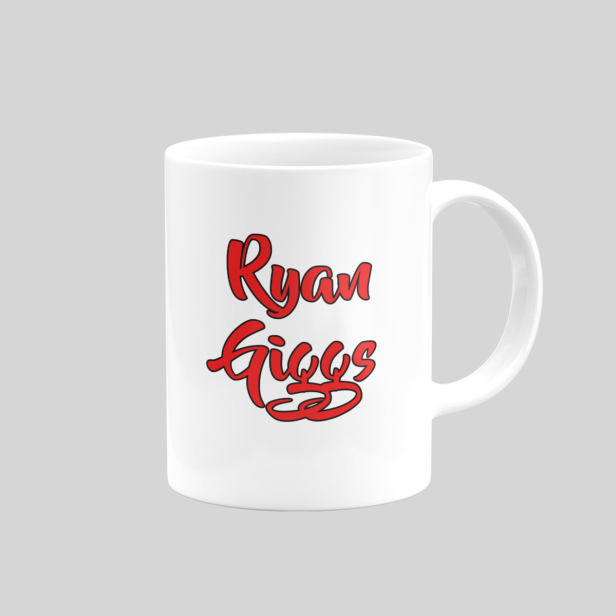 Ryan Giggs Wales mug – reverse name lettering