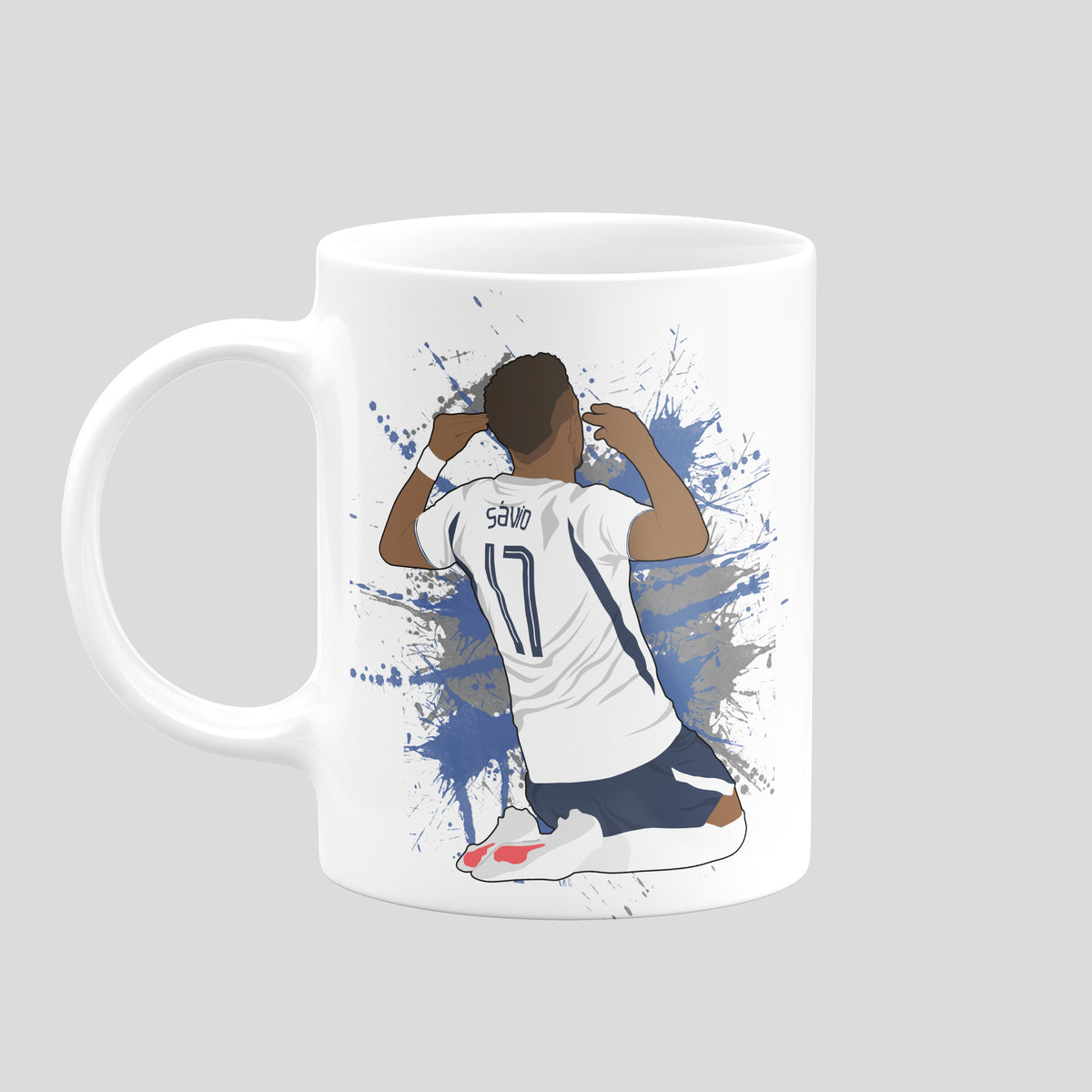 Sávio Tottenham football mug with original player illustration