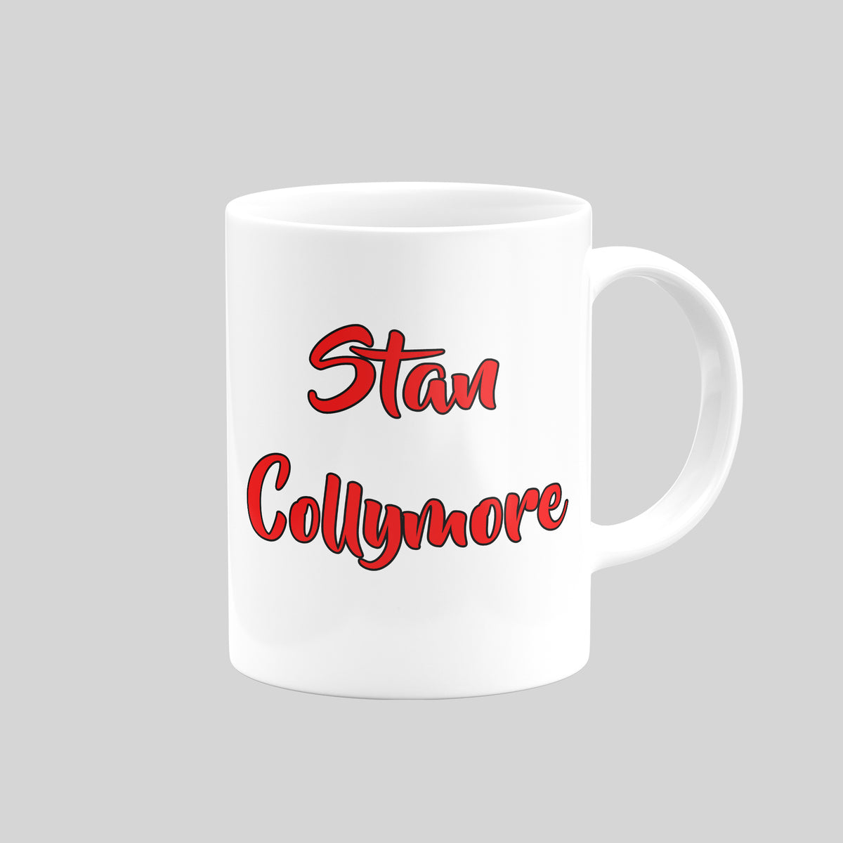Reverse of Stan Collymore Nottingham Forest mug with name lettering