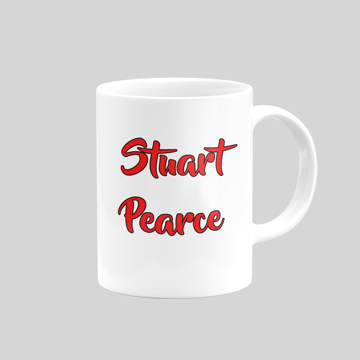 Reverse of Stuart Pearce Nottingham Forest mug with name lettering