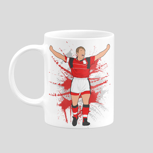 Stuart Pearce Nottingham Forest mug with original football illustration