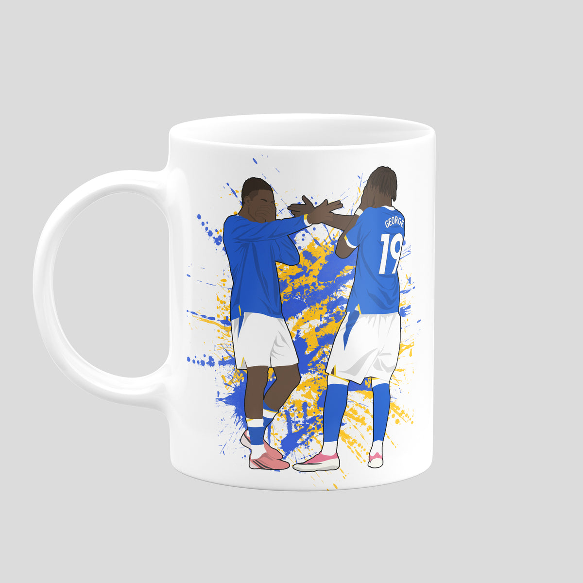 Thierno Barry & Tyrique George Everton mug – original football artwork
