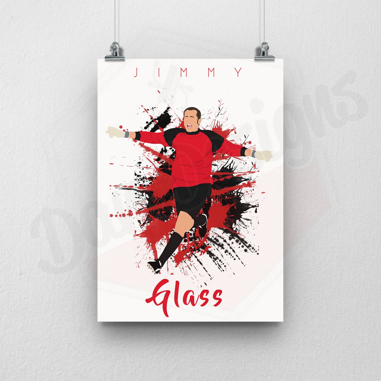Jimmy Glass Print