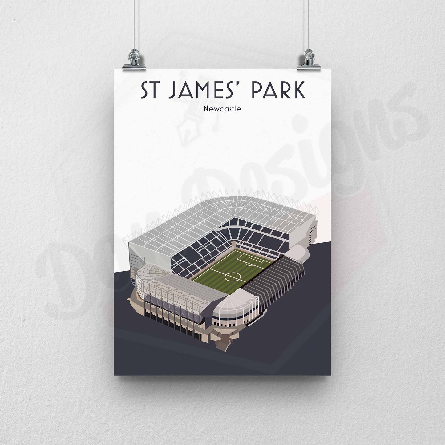 St James Park Stadium Print.