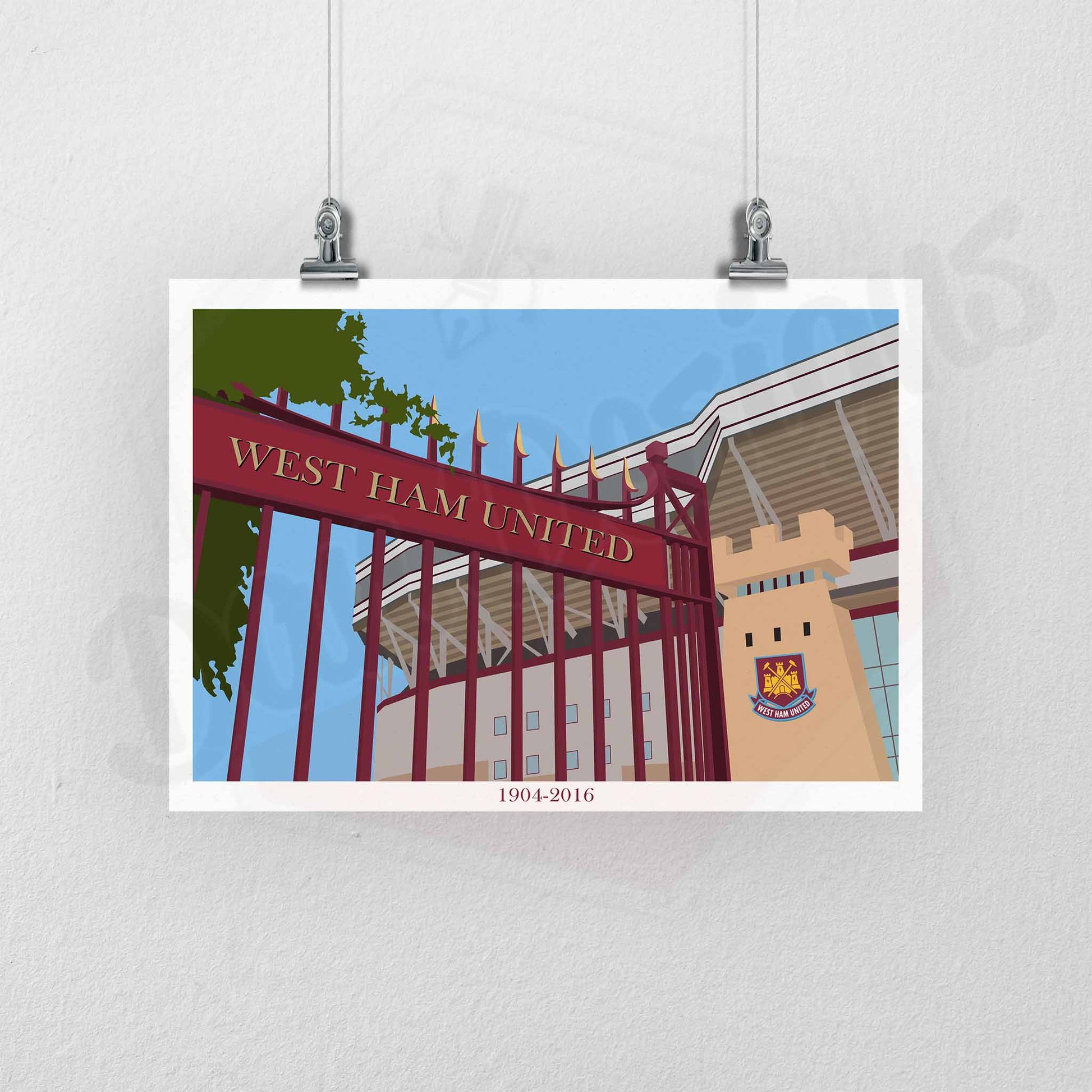 West Ham Upton Park Stadium Print.