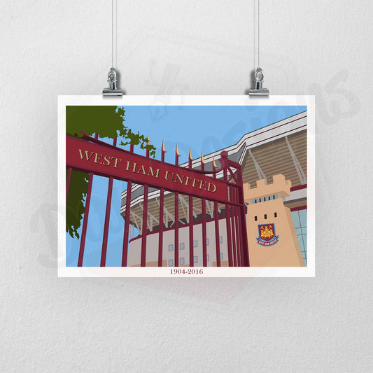 West Ham Upton Park Stadium Print.